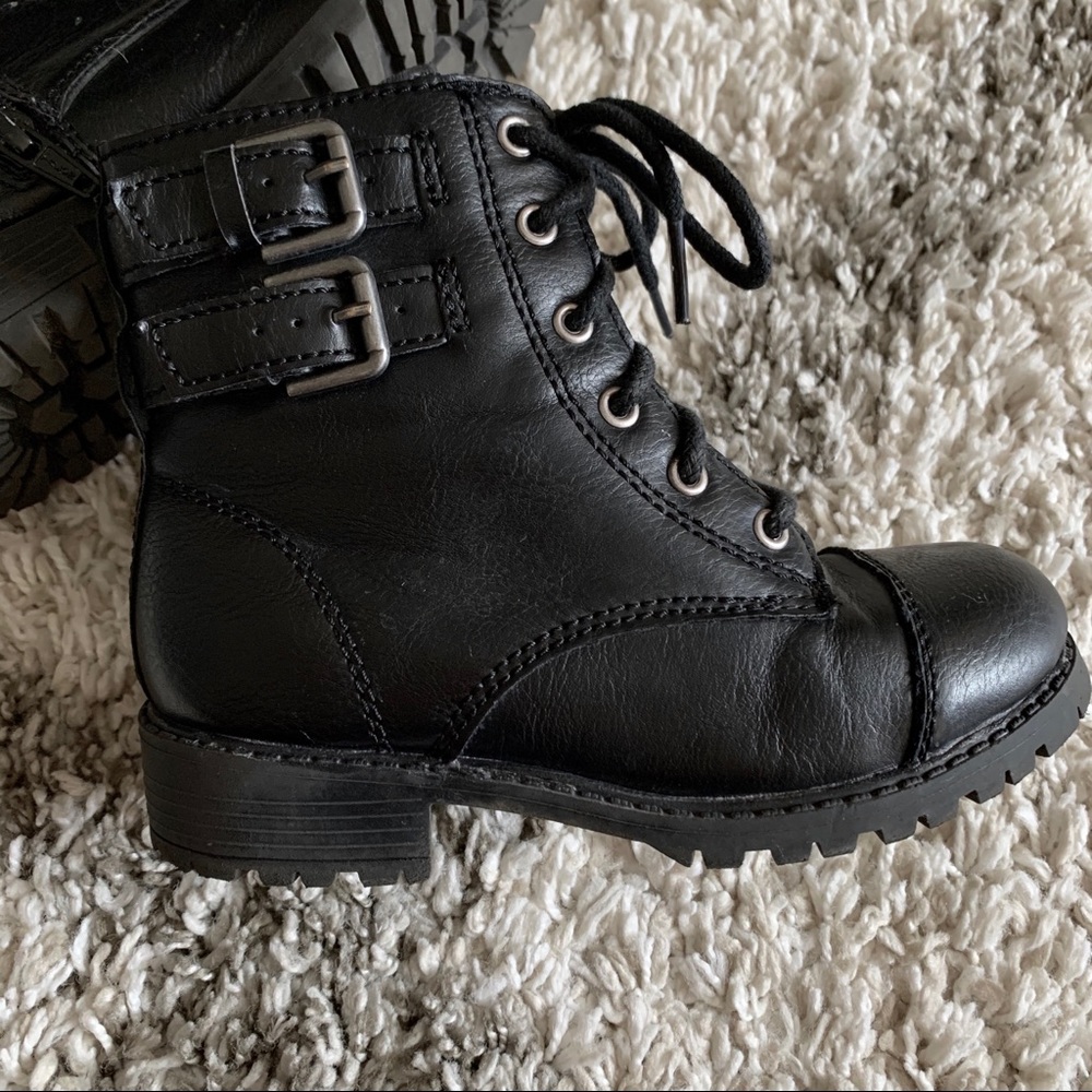 Girls Size 11 Black Combat Boots